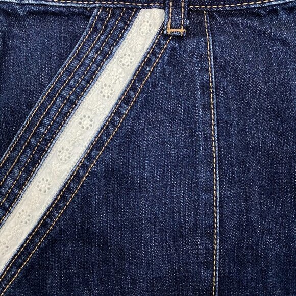 Free People Sweet Surrender Denim Shorts Lace‎ Deta - Picture 4 of 7